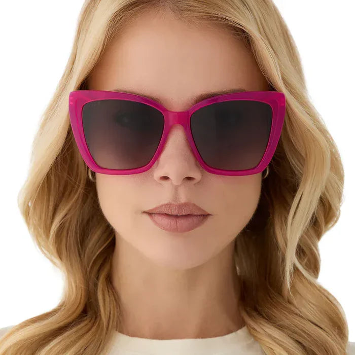 DIFF Eyewear Becky II Bright Tulip Cat Eye Polarized Sunglasses