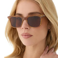 DIFF Eyewear Billie Square Glasses Longhorn Brown