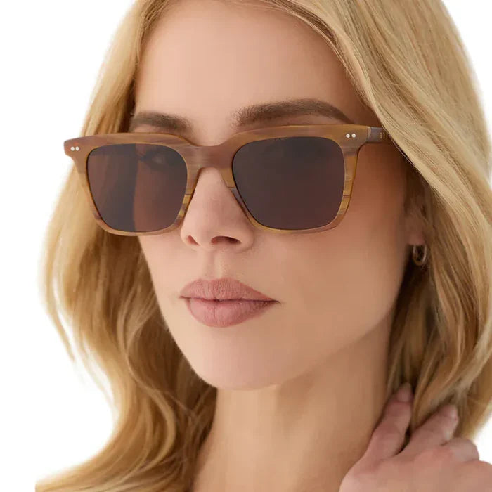 DIFF Eyewear Billie Square Glasses Longhorn Brown