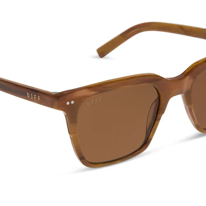 DIFF Eyewear Billie Square Glasses Longhorn Brown