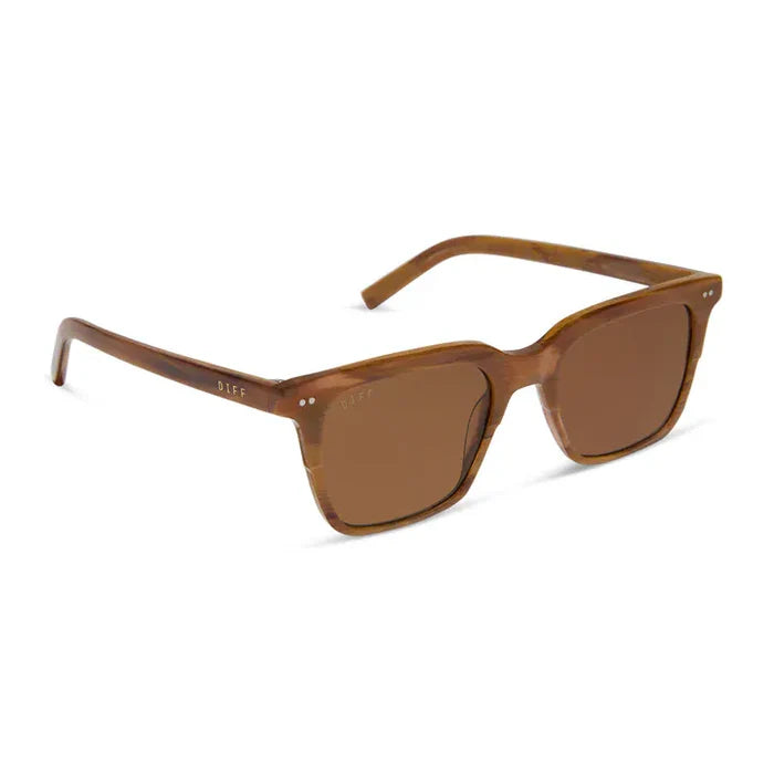 DIFF Eyewear Billie Square Glasses Longhorn Brown