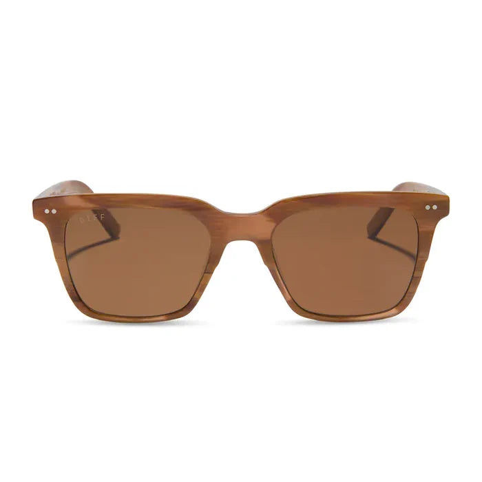 DIFF Eyewear Billie Square Glasses Longhorn Brown