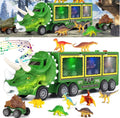 Dinosaur Transporter Truck,Mini Dinosaur Figures with Music Light