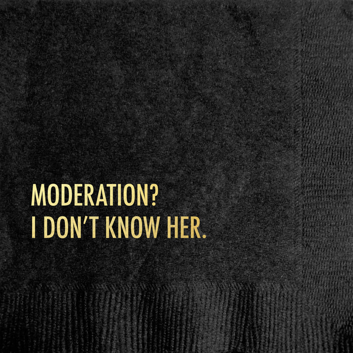 Don't Moderation Cocktail Napkin