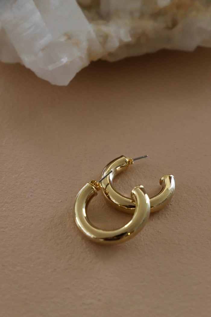 E1760G Gold Earrings-Icon Hoop