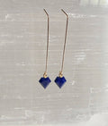 Earrings-Lapis shield