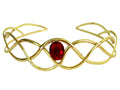 Encrusted Braid Crown - Gold Wire Band with Gemstone Accent front view