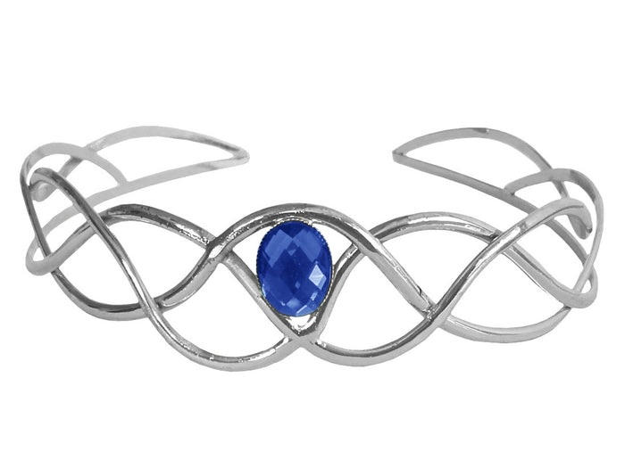 Encrusted Braid Crown – Silver Wire Band with Gemstone Accent | Elegant Festival & Wedding Headpiece
