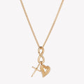 Faith, Hope, & Love Charm Pendant Necklace-Gold