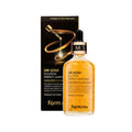 Farmstay 24K Gold Solution Perfect Ampoule for skin care, 100ml bottle with gold-infused formula in a sleek container.