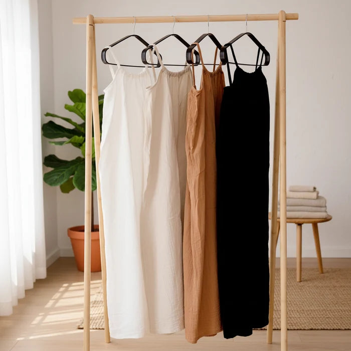 HAWA Fiona Halter Neck Long Dress - Beige - Waha Lifestyle