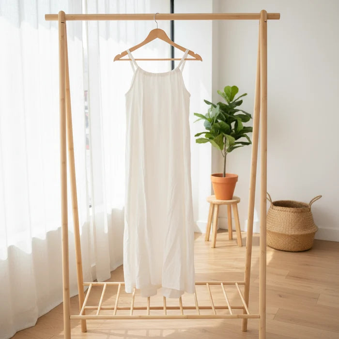 HAWA Fiona Halter Neck Long Dress - White - Waha Lifestyle