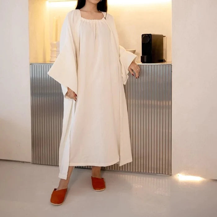 Fiona Halter Neck Long Dress - White