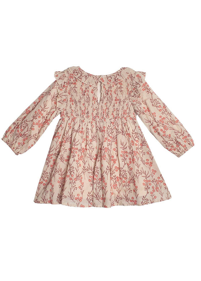 Floral Dress Long Sleeve: Brown