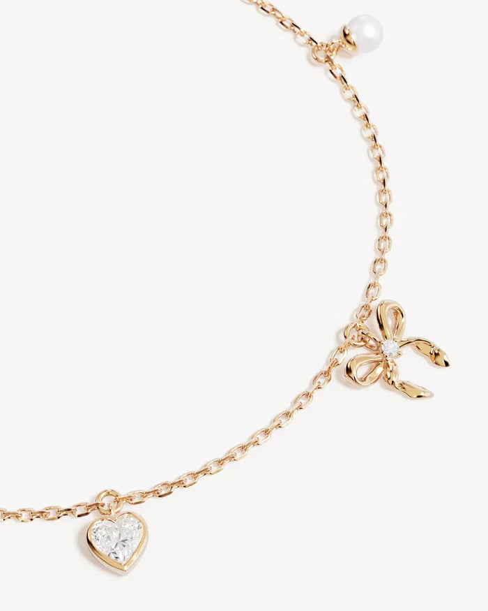 By Charlotte Forever Yours Charm Bracelet 18K Gold Vermeil