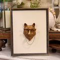 Framed Brass Animal Head
