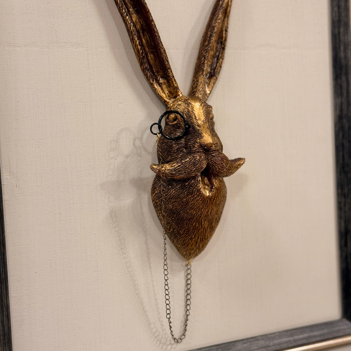Framed Brass Animal Head
