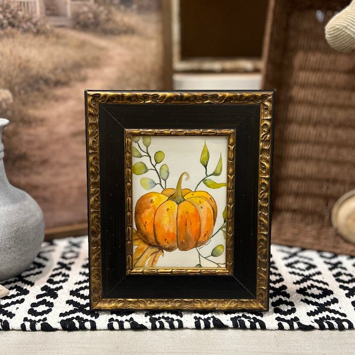 Framed Watercolor Pumpkin