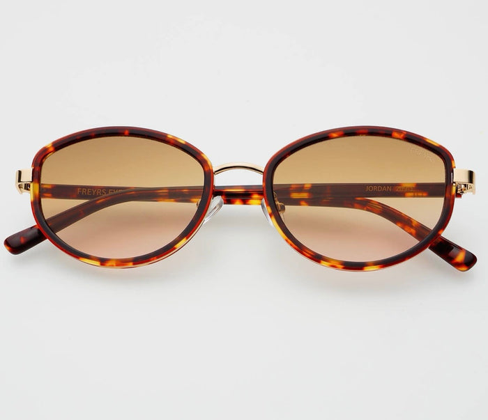 Freyers Jordan Acetate Oval Sunglasses - Amber Tortoise/Brown