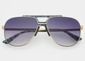 Freyers Logan Acetate Aviator Unisex sunglasses - Light Gold/Gray