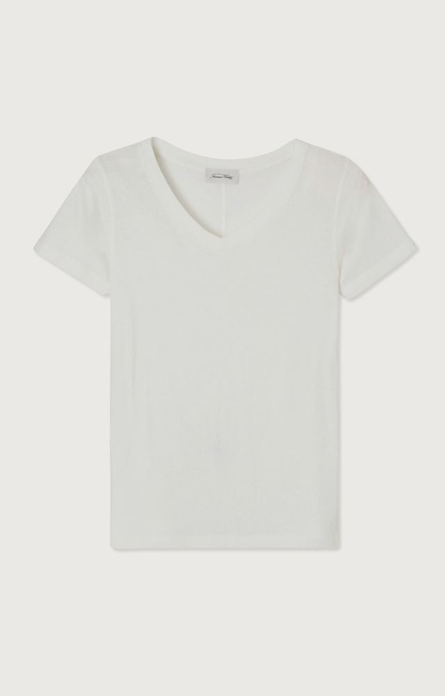 GAMIPY V NECK SHORT SLEEVE T SHIRT Gami02D | White - Darling & Domain