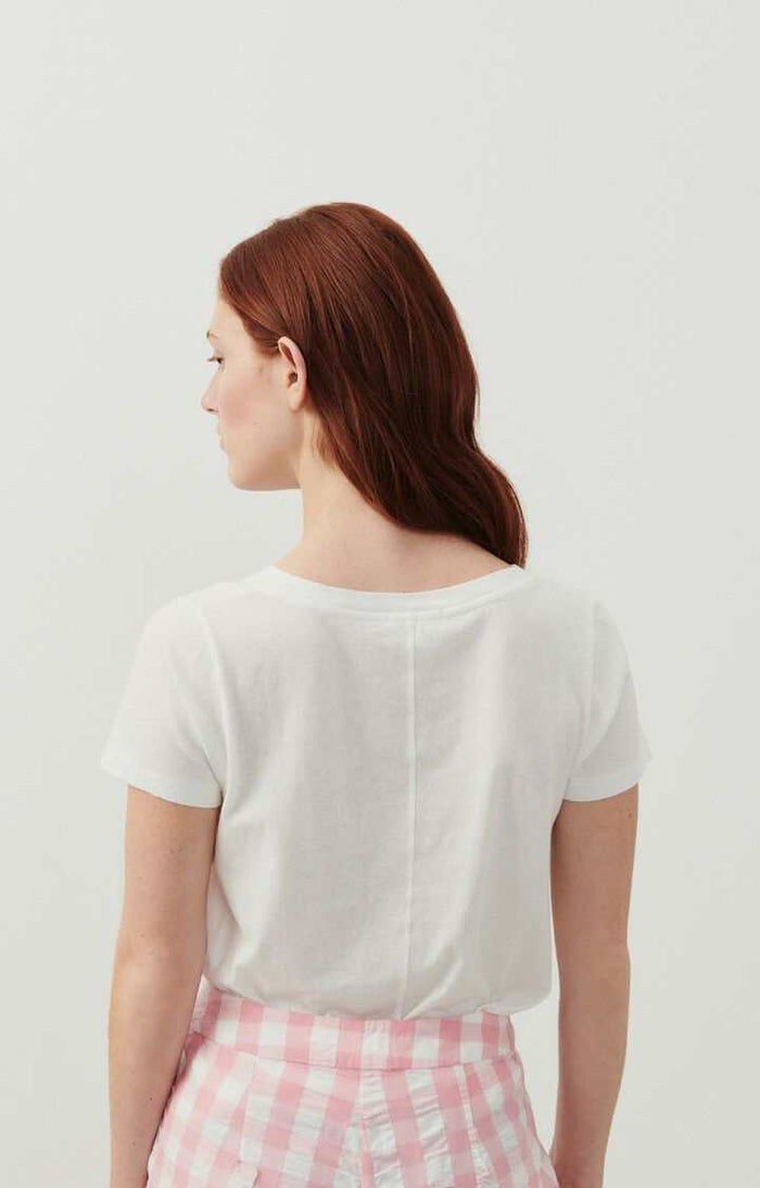 GAMIPY V NECK SHORT SLEEVE T SHIRT Gami02D | White - Darling & Domain