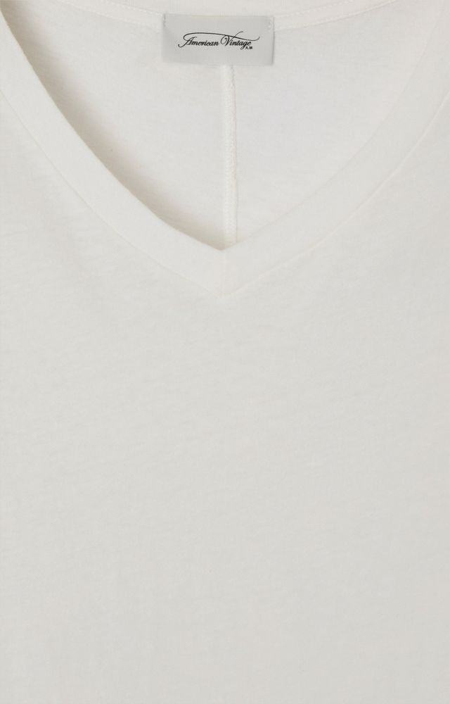 GAMIPY V NECK SHORT SLEEVE T SHIRT Gami02D | White - Darling & Domain