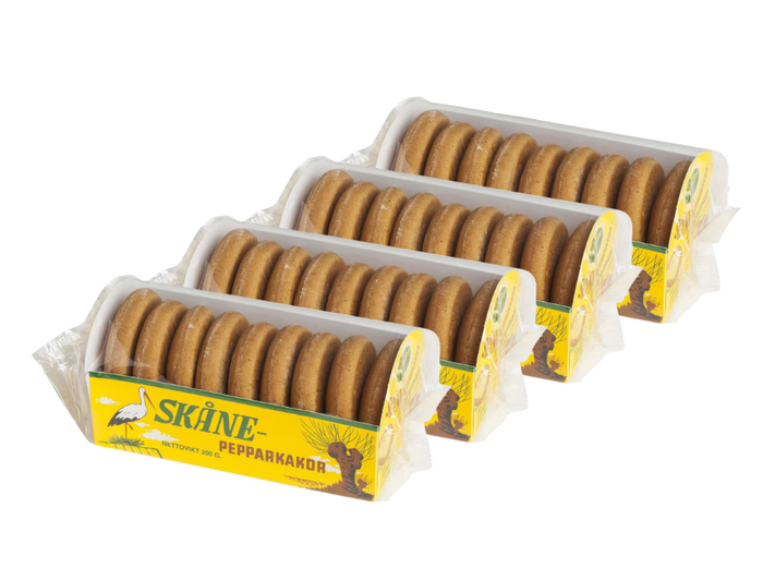 Gille Skånepepparkakor 4 × 200g (4 × 7.05 oz) – Authentic Swedish Ginger Snaps