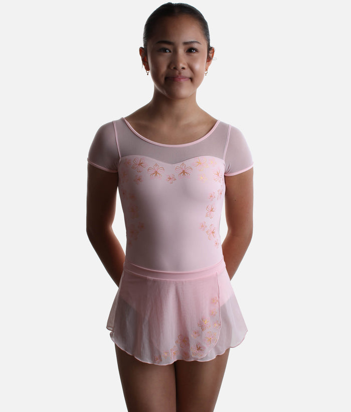Girls Claire Mesh Wrap Skirt, Easy Pull-On for Young Dancers - CR10005