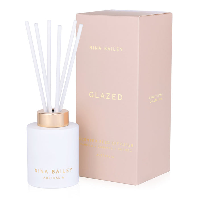 GLAZED - VANILLA CARAMEL LUXURY REED DIFFUSER - Nina Bailey