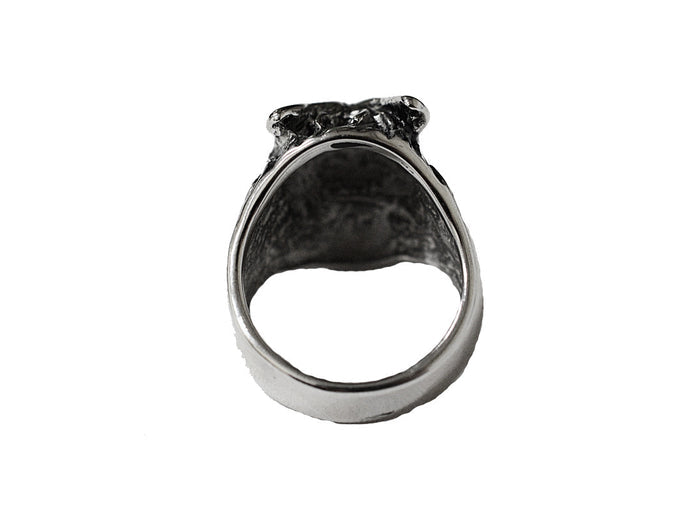 Gmork Wolf Ring - Stainless Steel Fierce Wolf Jewelry back view