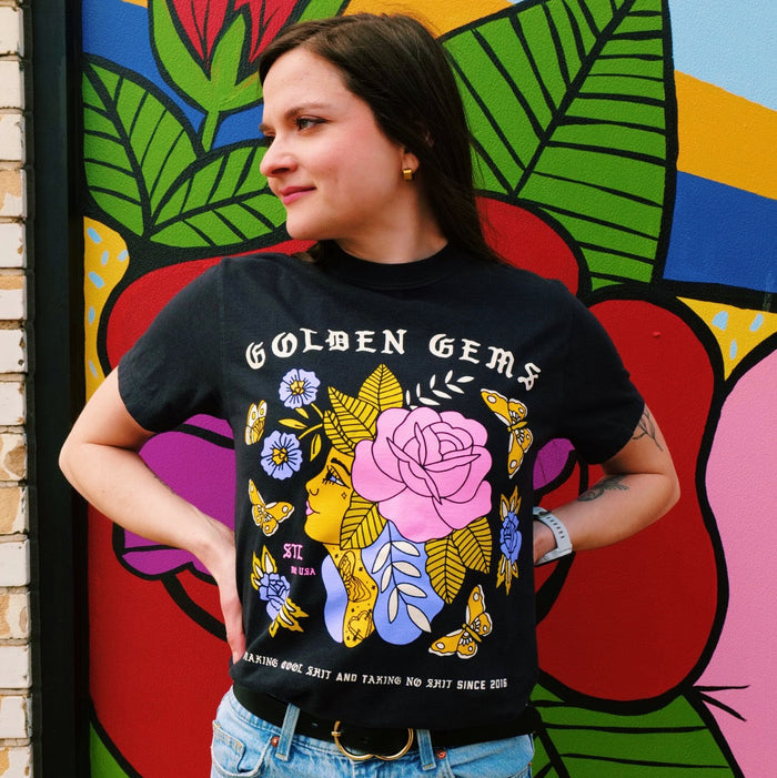 Golden Gems Rose Girl Tee