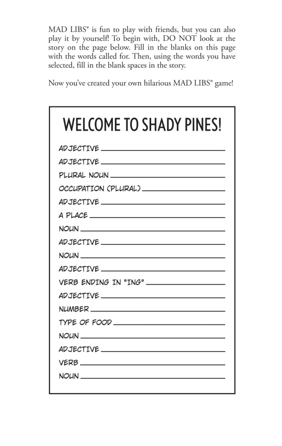 Golden Girls Mad Libs