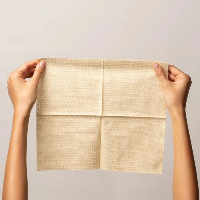 Golden Large Single-Use Face Towels for Hygienic Daily Skincare – 50pcs