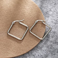HACKNEY NINE REILYNN Small Square Shaped Hoops - Silver