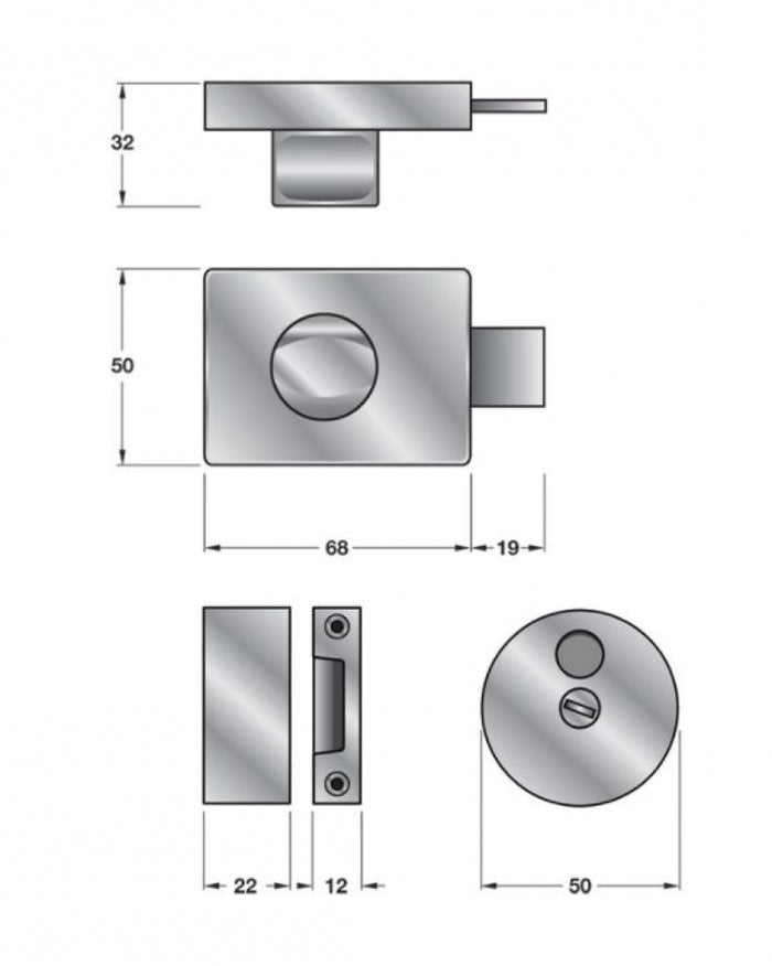 Hafele Partition Turnbolt Indicator Set and Staple