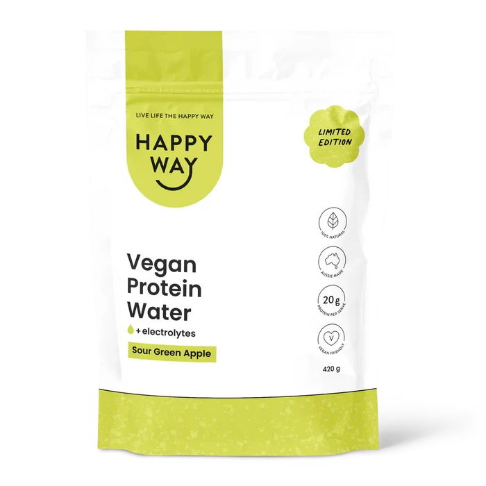Happy Way - Sour Green Apple Vegan Protein Water 420g - Exquisite Laser Clinic