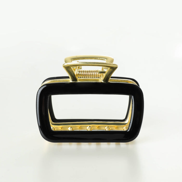 Harlow Solid | Medium Hollow Rectangle Metal Claw Clip