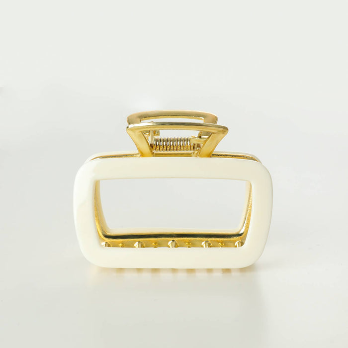 Harlow Solid | Medium Hollow Rectangle Metal Claw Clip