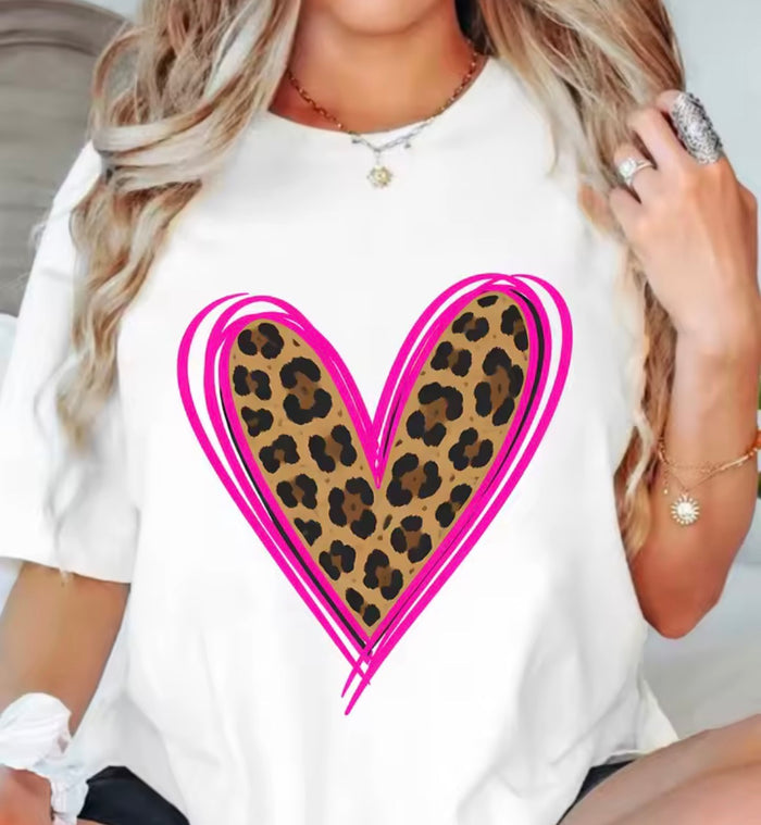 Heart Print T-Shirt