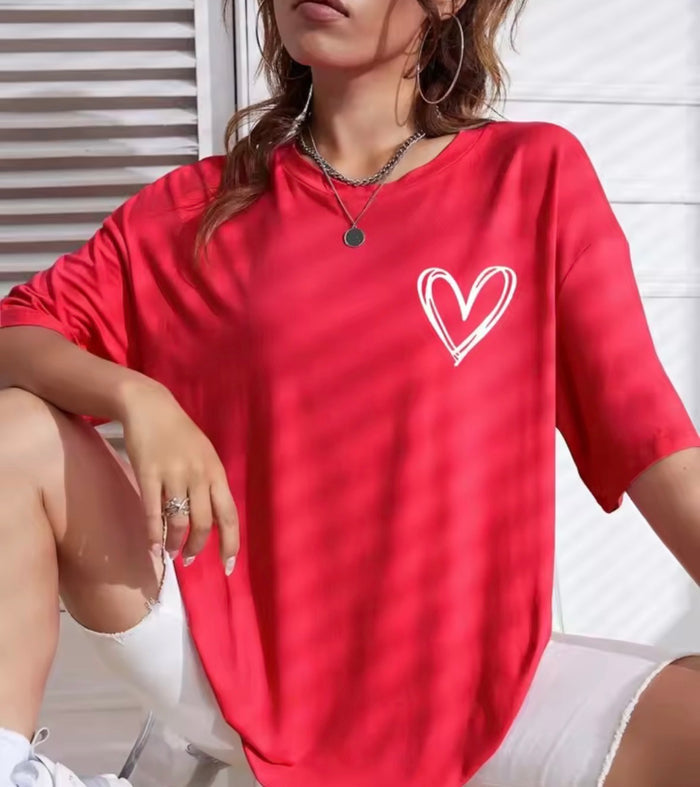 Heart Printed T-Shirt