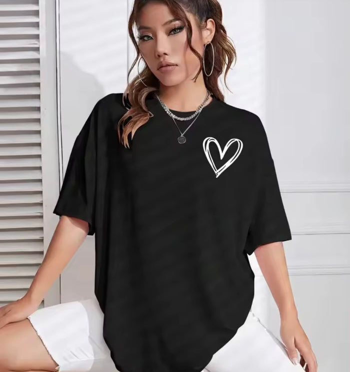 Heart Printed T-Shirt