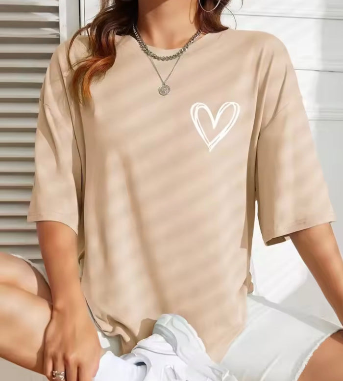 Heart Printed T-Shirt