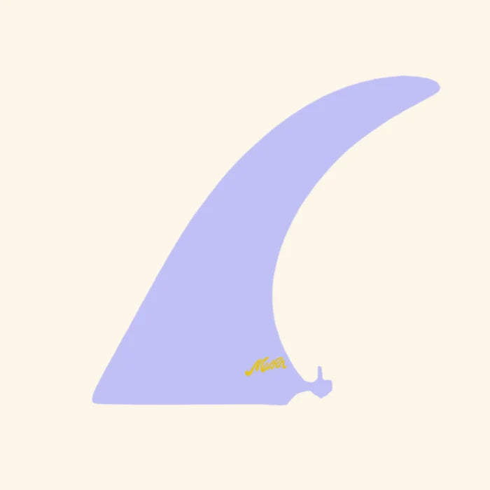 Hendrix Rake 8.5 inch purple longboard fin with increased rake
