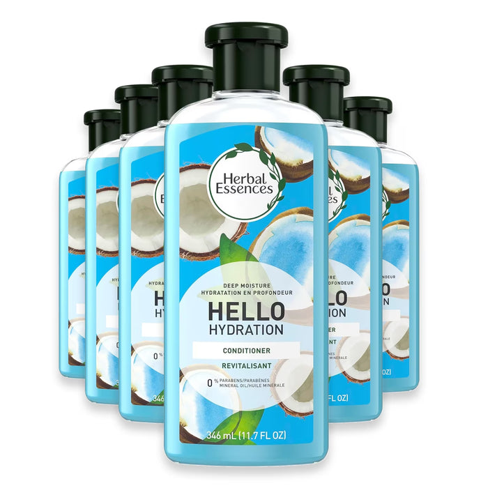 Herbal Essences Hello Hydration Conditioner, Deep Moisture, 11.7 oz - 6 Pack