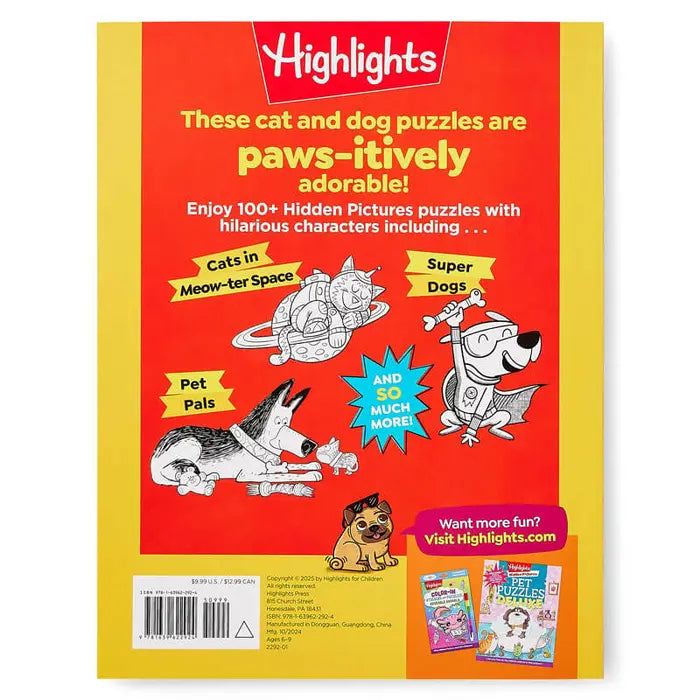 Hidden Pictures Cute Cat and Dog Puzzles