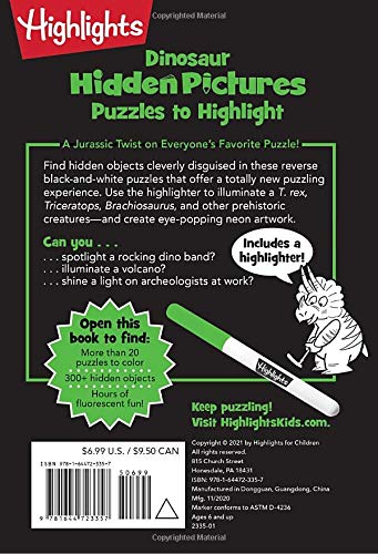Highlights Dinosaur Hidden Pictures Puzzles To Highlight