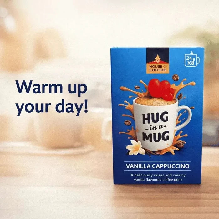 Hug-in-a-Mug - Vanilla Cappuccino (8 x 24g) Facebook Ad