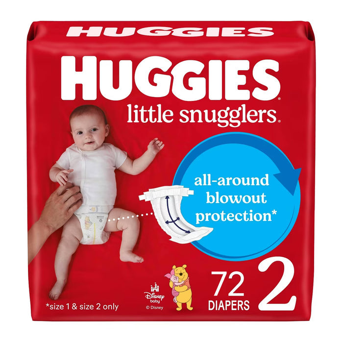 Huggies Little Snugglers Baby Diapers Size 2 - 72 Ct