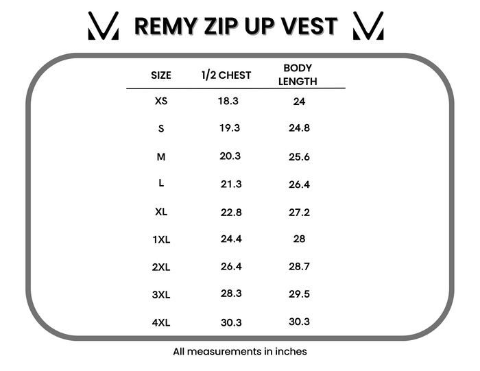 IN STOCK Remy Zip Up Vest - Black